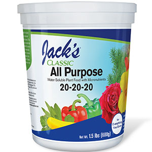 Jack's Classic 12-15-30 Veggie Feed Water-Soluble Fertilizer – 1.5lb (2-Pack)